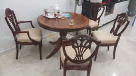 Bọc đệm ghế ăn vải cũ thành ghế ăn da tại Ngọc Thụy, Long Biên