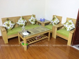 Đệm ghế gỗ, đệm ghế sofa gỗ đẹp tại quận Cầu Giấy, Hà Nội