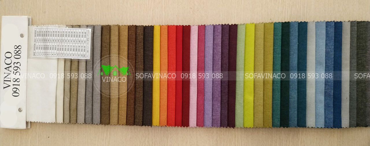 Mẫu vải thô N57 với 40 màu sắc khác nhau